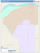Hood River County, OR Digital Map Color Cast Style